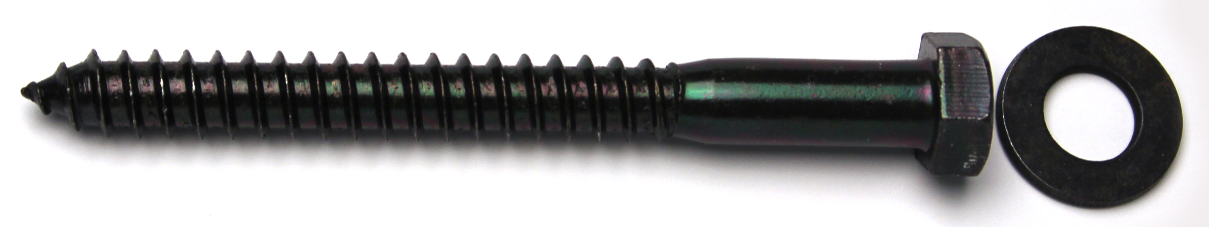 Hardware ID - 0105.00128 for Series 105 Lag Bolt Package for Mounting Flat Track, Black Zinc Plated Series 105 Lag Bolt Package for Mounting Flat Track, Black Zinc Plated
