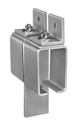 Hardware ID - 0330.00134 for Series 330 Bracket, Sidewall Center Stop, Powder Coated Series 330 Bracket, Sidewall Center Stop, Powder Coated